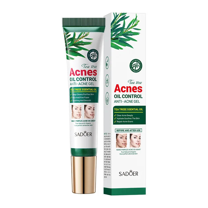 SADOER Tea Tree Acne Removing Cream Facial skincare Oil Control Face Gel Creams Hydrating Moisturizing Facial Cream Skin Care