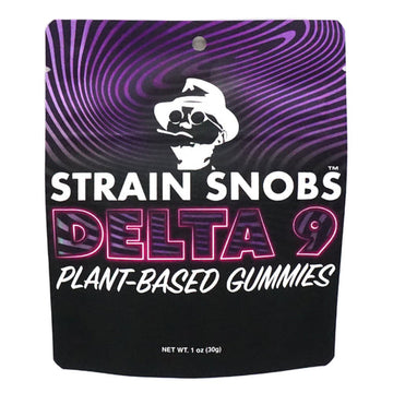 Strain Snobs Full Spectrum delta-9  Gummies - 10 count, 100 mg - 5 mg/gummy, vegan