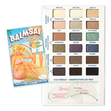 theBalm Balmsai Eyeshadow and Brow Palette with Shaping Stencils - 18 Colors - Free Shipping