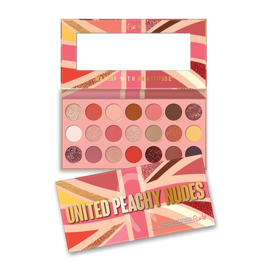 RUDE United Peachy Nudes - 21 Pressed Pigment & Shadows Palette - Free Shipping