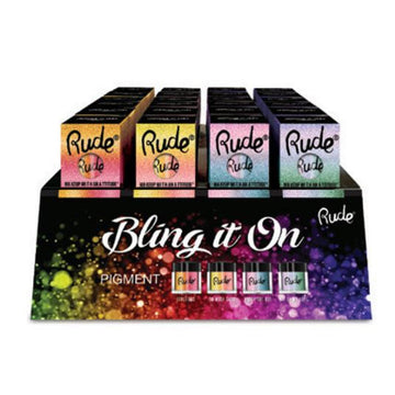 RUDE Bling It On Pigment Acrylic Display Set, 48 Pieces - Free Shipping