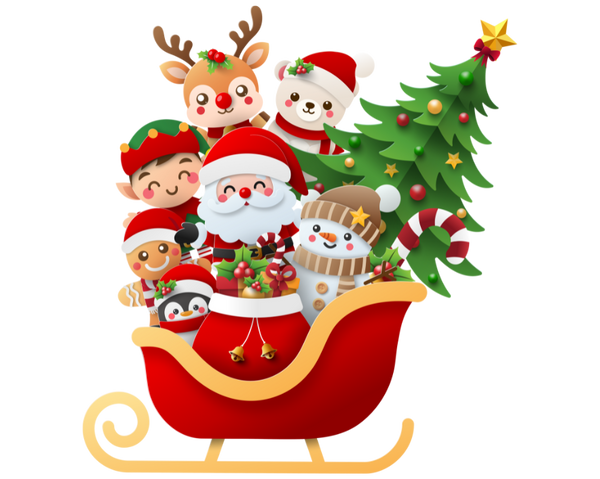 Santa Claus and Reindeer Sleigh