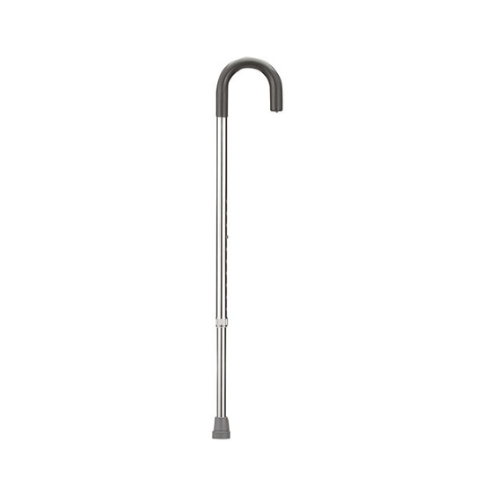 Aluminum Cane Silver Standard Handle – Adjustable Walking Cane for Adults
