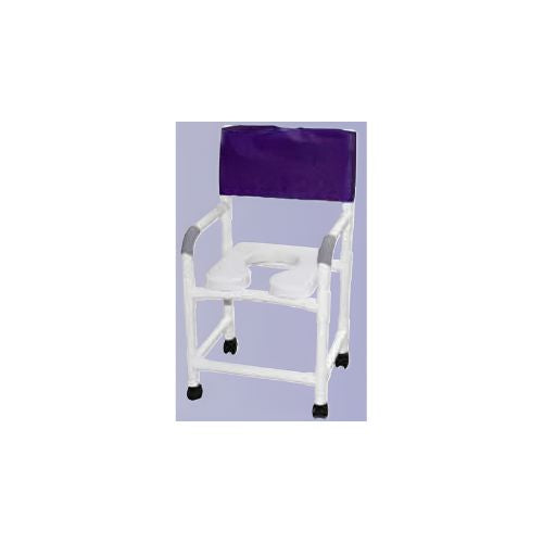 Shower Chair 18" Wide w/ Soft Seat, Elongated Square Pail – FR