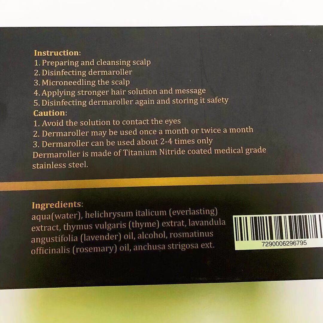 Herbal Hair Regeneration Solution with Titanium Dermaroller