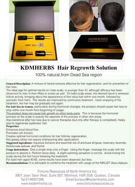 Herbal Hair Regeneration Solution with Titanium Dermaroller
