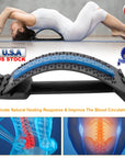 Back Massage Stretching Device Multi-Level Lumbar Spinal Support Stretcher Herniated Disc Upper Lower Back Pain Relief