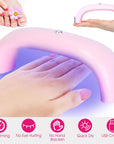 LED Nail Dryer Lamp 9W UV Nail Gel Polish Curing Lamp Portable Nail Drying Lamps w/ 60S Timer