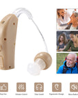 iMounTEK Digital Ear Hearing Aid Kit Rechargeable Noise Cancelling Hearing Amplifier US Plug for Elders Voice Amplifier