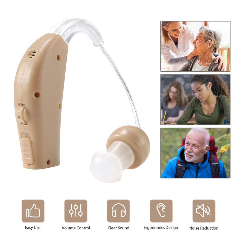 iMounTEK Digital Ear Hearing Aid Kit Rechargeable Noise Cancelling Hearing Amplifier US Plug for Elders Voice Amplifier