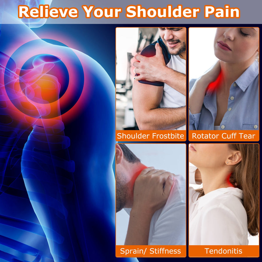 Heated Shoulder Brace Electric Heating Pad Therapy Shoulder Heating Wrap Compression Sleeve for Shoulder Pain Muscle Stiffness Bursitis Tendonitis