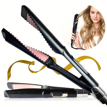 2-in-1 Hair Straightener And Curler, Twisted Ceramic Flat Iron, Professional Ionic Iron For Curling & Straightening Styles, Gifts For Women, Mother's Day Gift