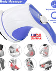 Electric Handheld Body Massager Full Body Vibrating Massager w/ 4 Interchangeable Massager Head w/ Mesh Cover