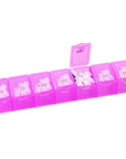 Weekly Pill Organizer 7 Day Pill Planner BPA Free Pill Box Case with 7 Compartments for Vitamins Medication Supplements