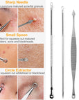 7 Pcs Blackhead Remover Kit Stainless Steel Pimple Comedone Acne Extractor Needle Tools