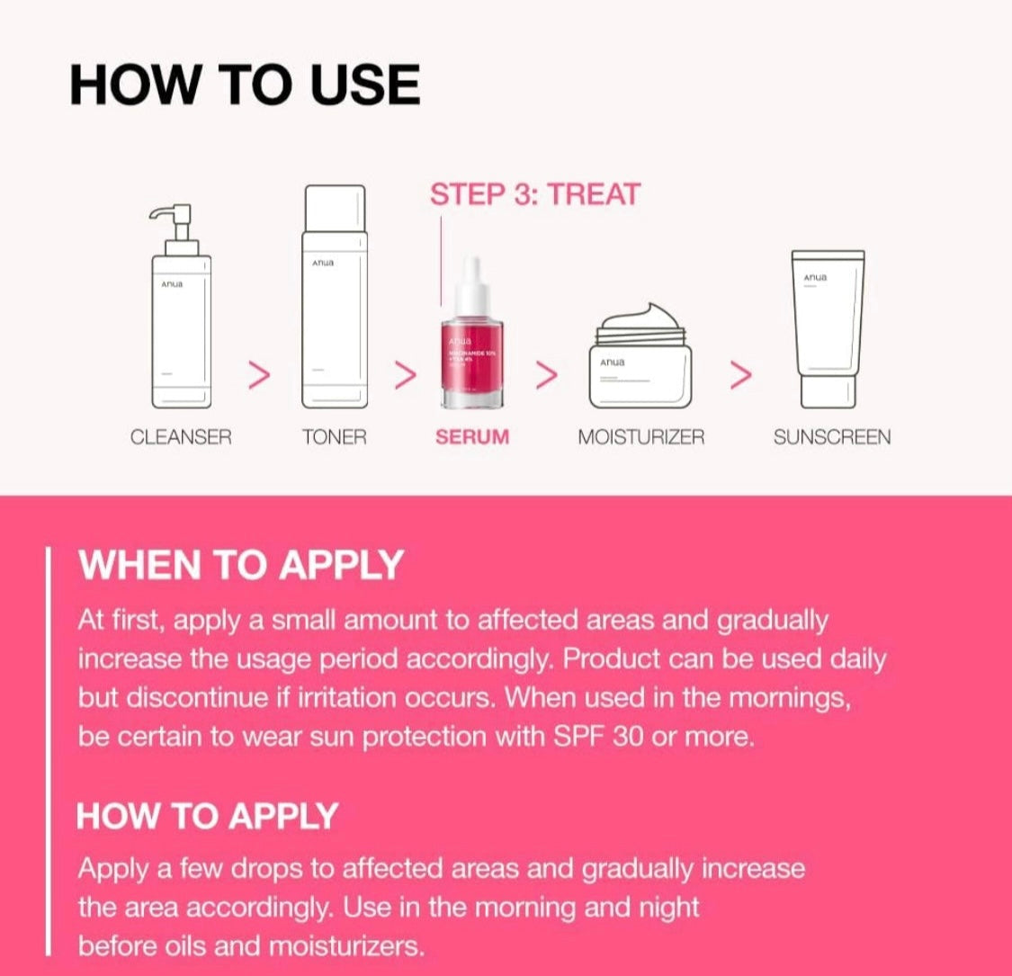 ANUA 10% Niacinamide + 4% TXA Dark Spot Correcting Serum 30ml