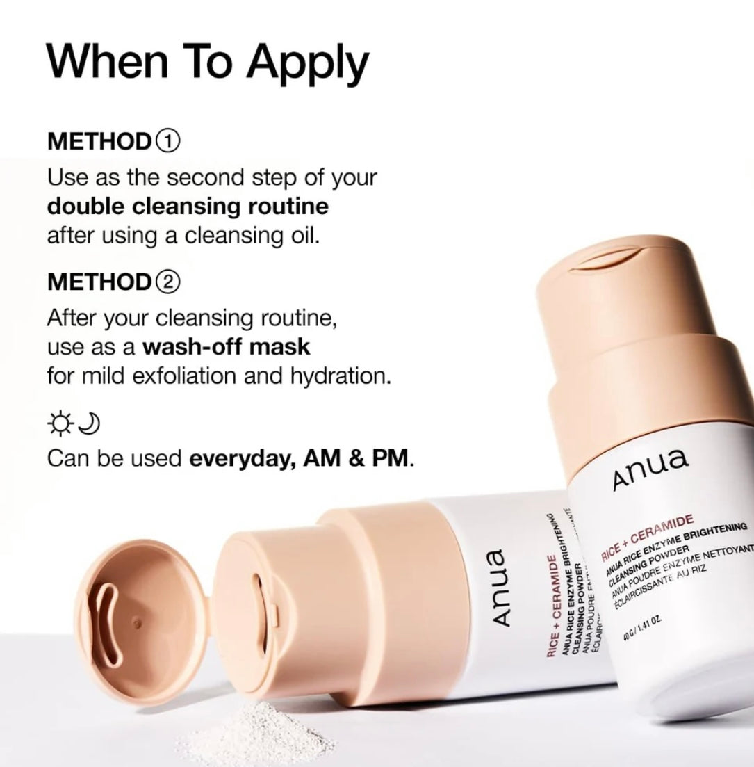 ANUA Rice Enzyme Brightening Cleansing Powder (40g)
