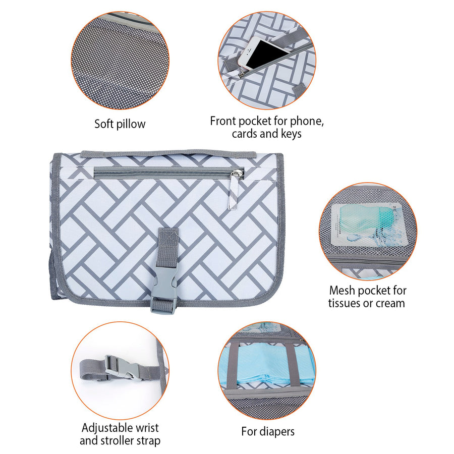 Foldable Baby Diaper Changing Pad Portable Diaper Changing Station Waterproof Nappy Changing Travel Mat