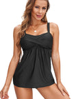 Rosy Women's Swimwear Casual Cross Swing Tankini Swimsuit