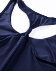 Dark Blue 3pcs Beach Sporty Racerback Tankini Swimsuit- Free Shipping