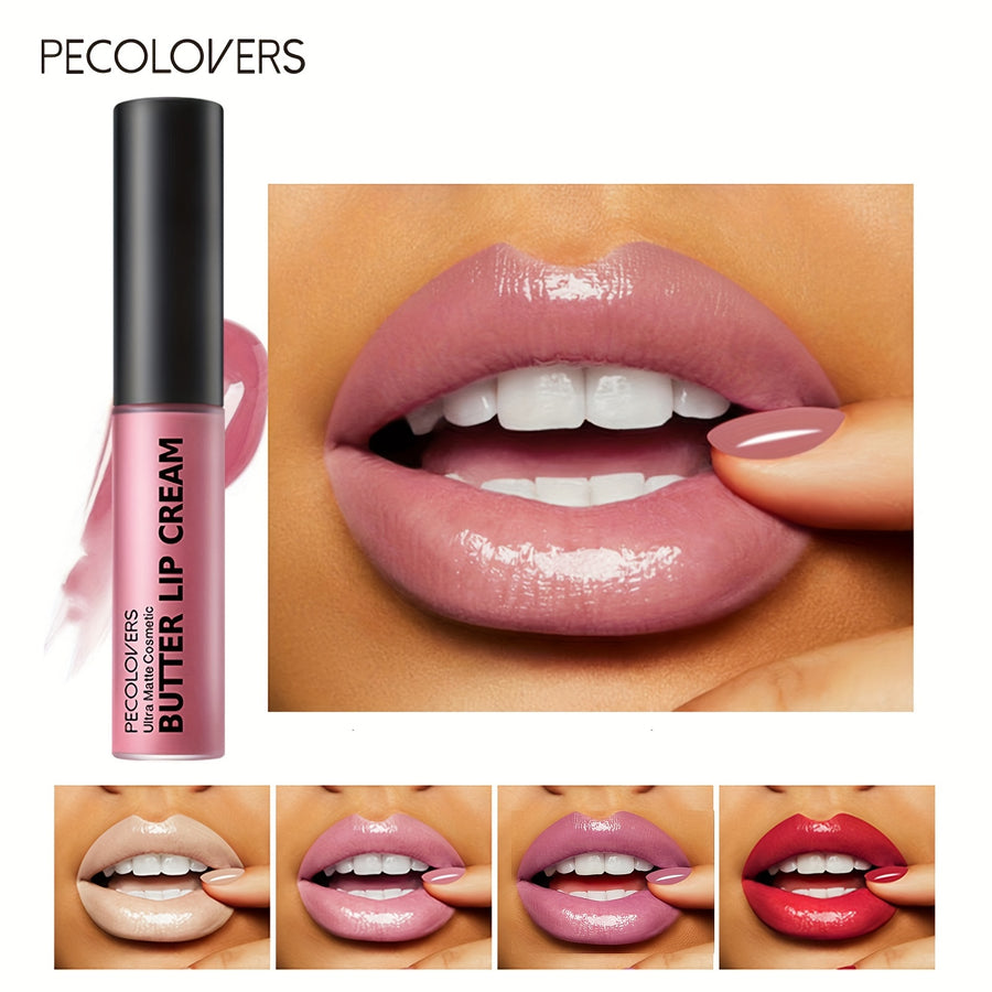 1 Pc Butter Liquid Lipstick Non-Sticky Lip Gloss Lip Glaze Long Lasting Red Pink Lip Makeup, Daily Party Makeup For Women