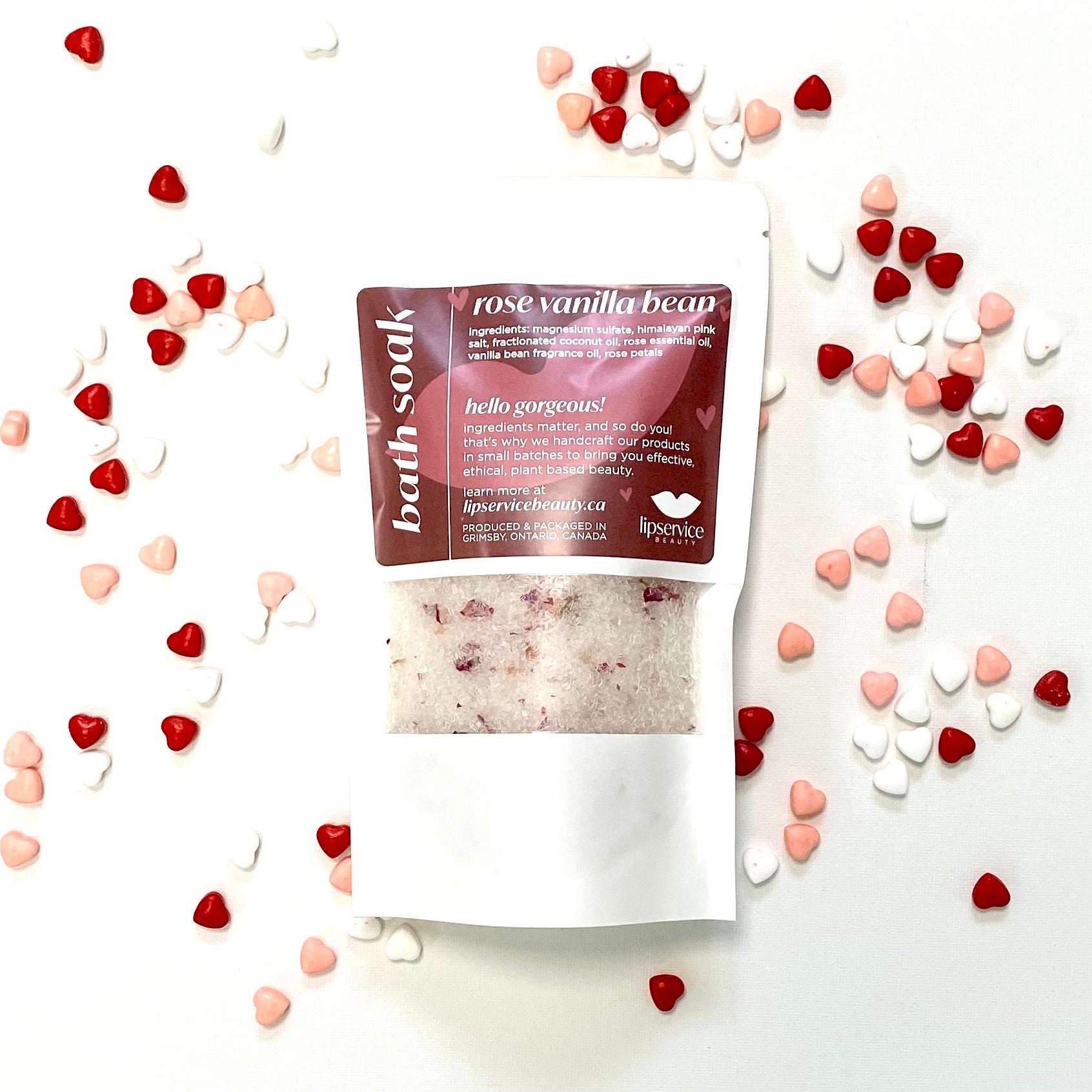 Bath Soak – Rose Vanilla Magnesium Salt Blend (355ml)