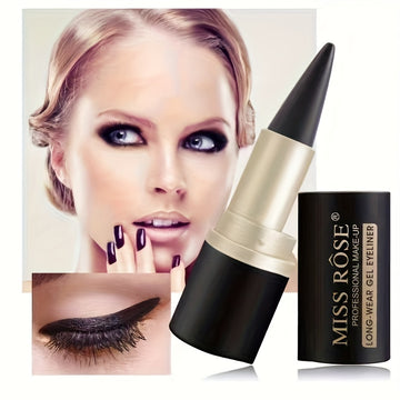 Matte, Waterproof And Smudge Proof Eyeliner Balm Black Single-head Solid Eyeliner Balm