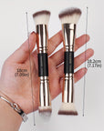 2pcs, Dual Head Makeup Brush Set Foundation Brush Blush Brush Face Brush Loose Powder Brush Makeup Tools