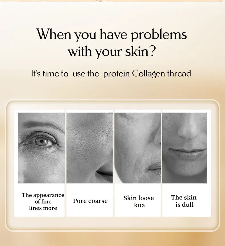 Gold Skin Care Facial Collagen Thread Lift – Protein-Infused Thread Therapy for Skin Lifting & Anti-Aging