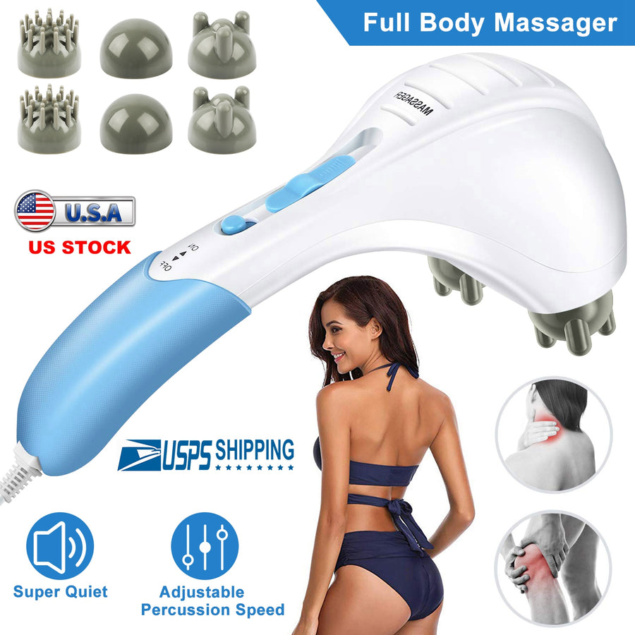 Electric Massager Handheld Full Body Percussion Massager Double Head Vibrating Body Relax