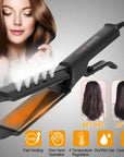 Electric Hair Straightener 4 Temperature Scissor Ceramic Flat Iron Wet Dry Use Bangs Splint Glider Hair Clip Straightener