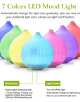 330ml Cool Mist Humidifier Ultrasonic Aroma Essential Oil Diffuser w/7 Color LED Lights Waterless Auto Off for Office Home Room Study Yoga Spa