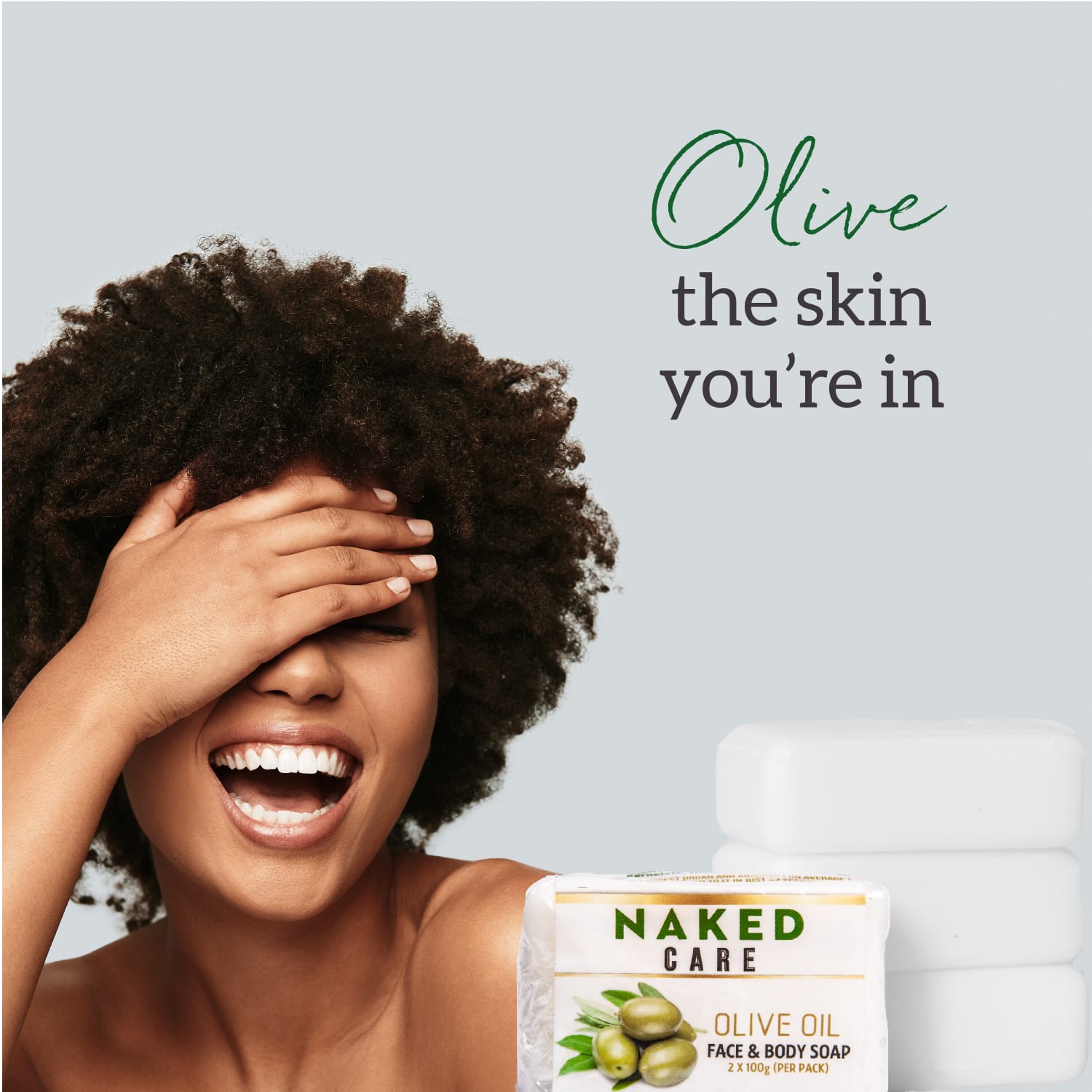 Naked Care ® (2x100g) Olive Oil Face & Body Bar