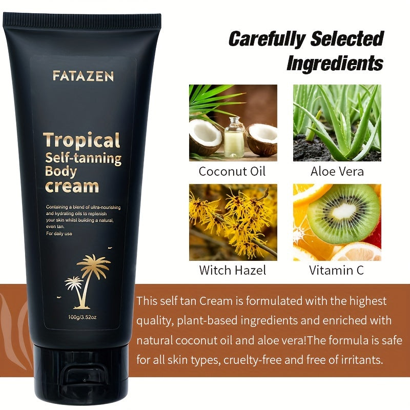 Instant Dark Tanning Lotion - Natural Self Tanner for Streak-Free Medium Dark Gradual Tan on Body