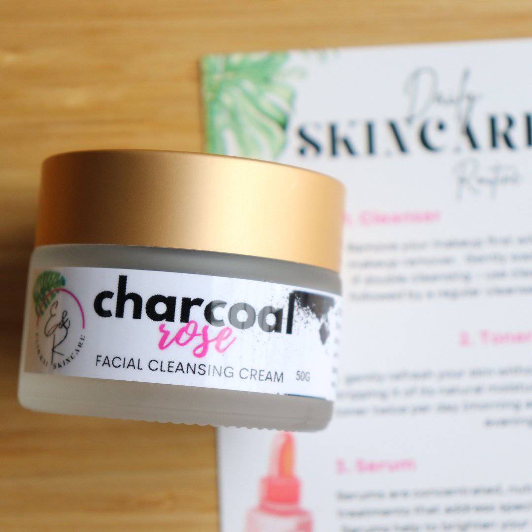 Charcoal Rose Cleansing Cream – Gentle Purifying Face Cleanser