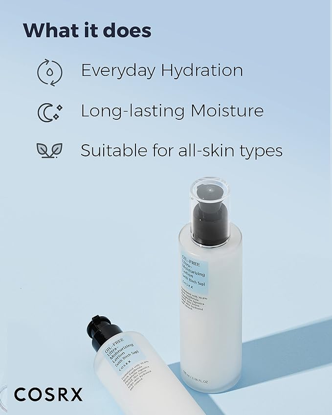 COSRX Oil Free Ultra Moisturizing Lotion (With Birch Sap) (100ml)