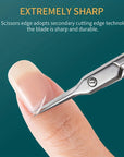 1 Pcs Extra Fine Curved Cuticle Scissors, Super Thin Scissors For Cutical Care, Manicure Small Scissors, Stainless Steel Cuticle Cutter