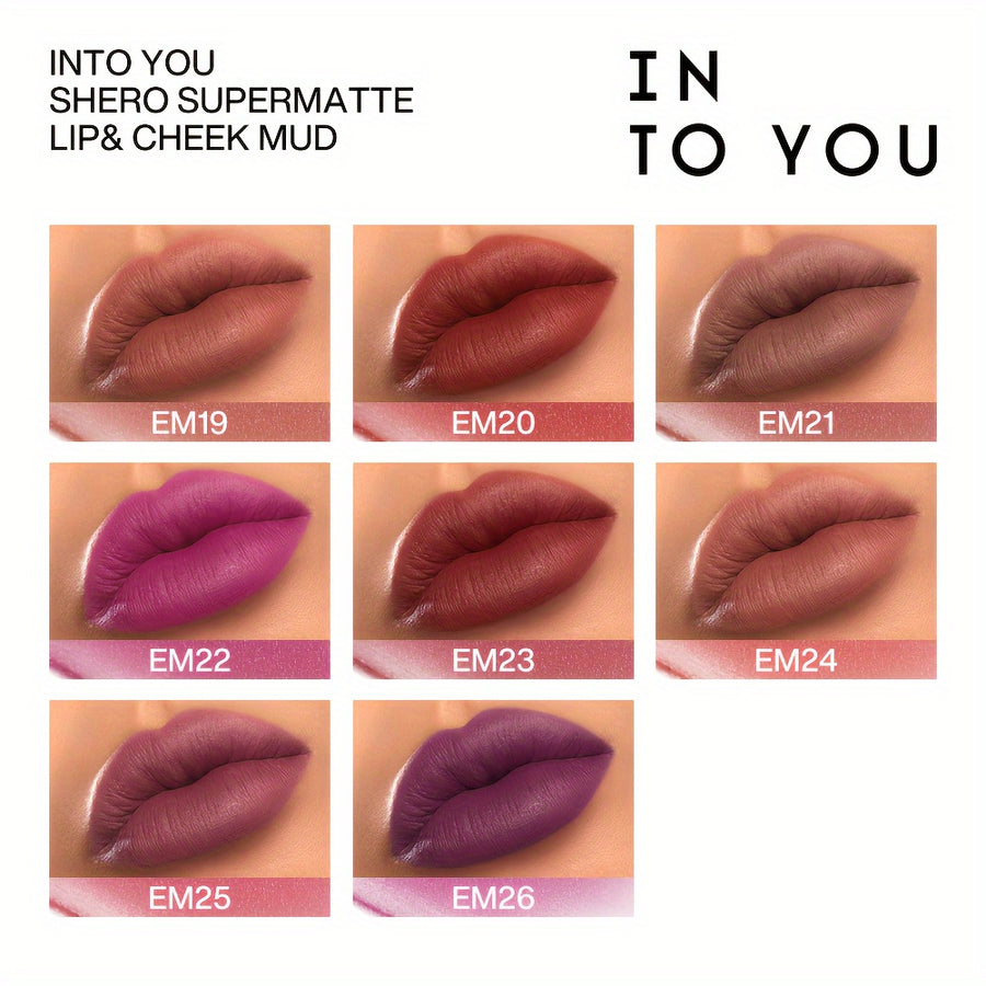 INTO YOU Matte Lipstick for Women, Matte Red Lipstick Long Lasting, Multi-Purpose for Lips and Cheek, Non-Stick Cup Not Fade Lip Stain Makeup Cosmetics Official Directly