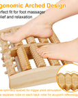 Massage Foot Roller Dual Wooden Stress Relief Roller Acupressure Massage Plantar Relaxation Shiatsu Massage for Foot Leg Back