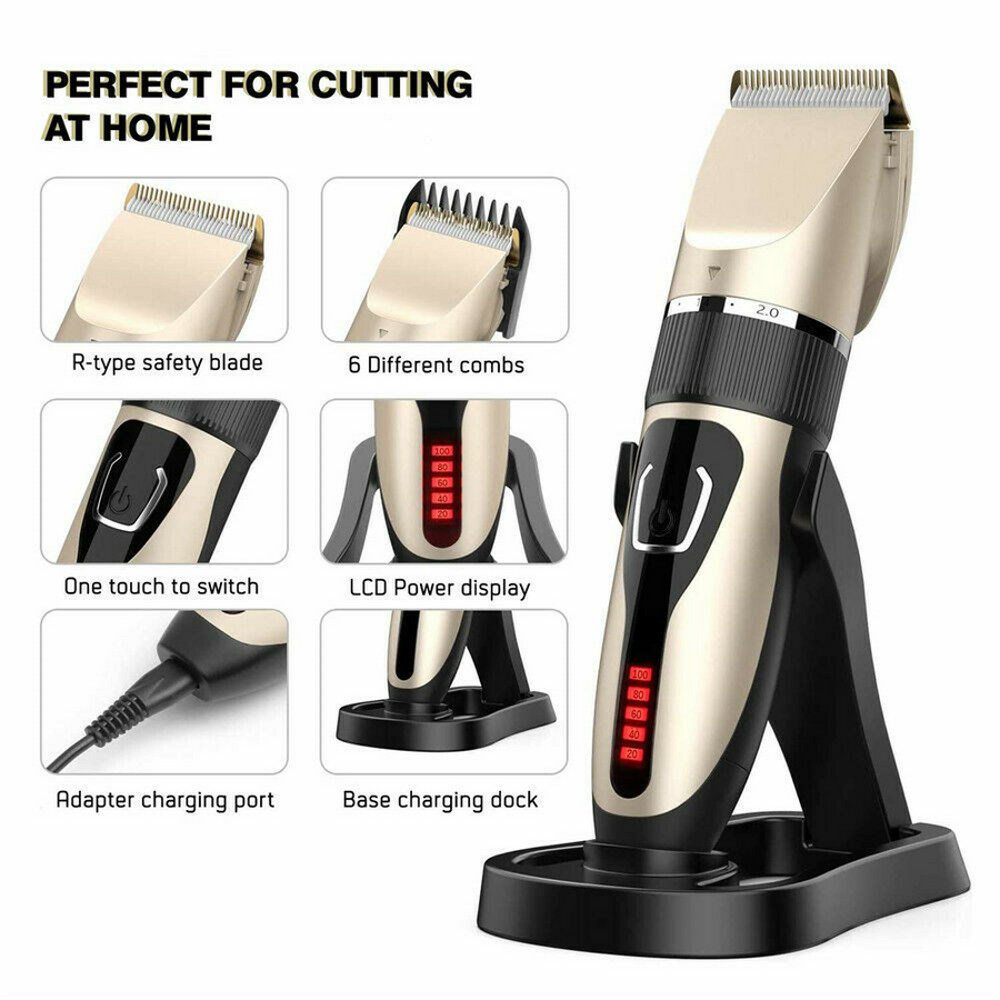 Electric Hair Clipper Men Trimmer Cutting Beard Haircut Kit | DD0102HRH25G