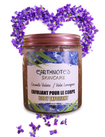Earthtones Skincare Violet Lemongrass Body Exfoliant 255g / 8 oz