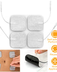 4Pcs Reusable Self Adhesive Replacement Electrode Pads For TENS/EMS Unit Muscle Relieve Electrode Pads