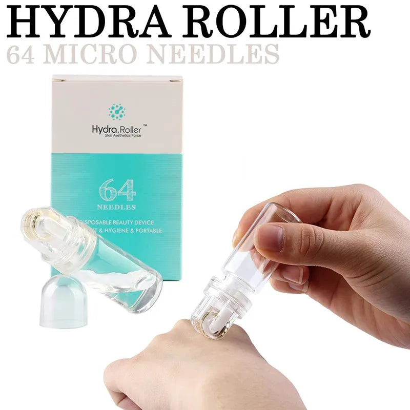 Shrinking Pore & Moisturizing Skin 64 Needle Hydra Roller – Micro-Needling Collagen & Hydration Tool