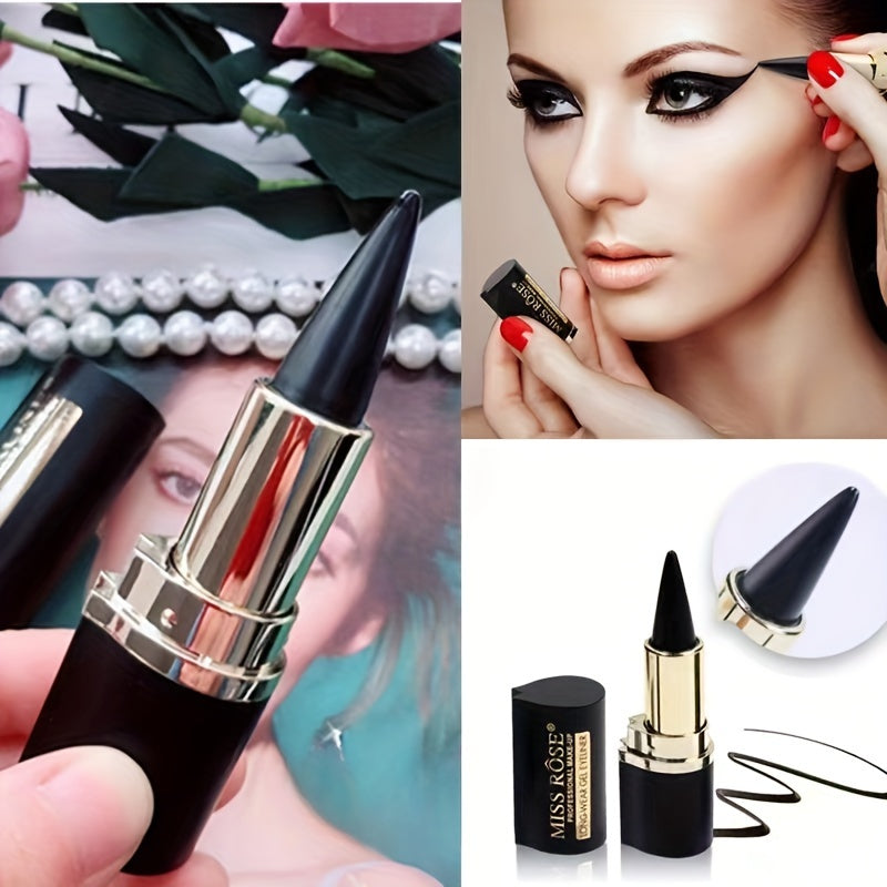 Matte, Waterproof And Smudge Proof Eyeliner Balm Black Single-head Solid Eyeliner Balm