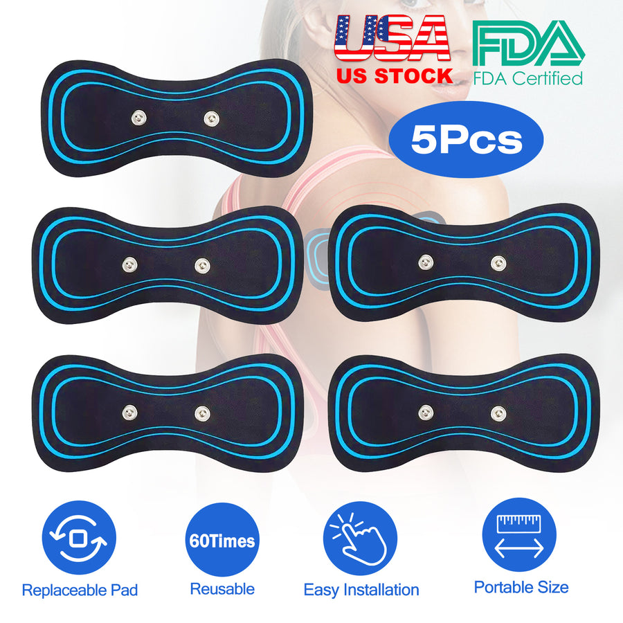 5Pcs Replaceable Neck Massager Pads Portable Reusable Cervical Vertebra Massager Pads Replacement 60Times Endurance Time