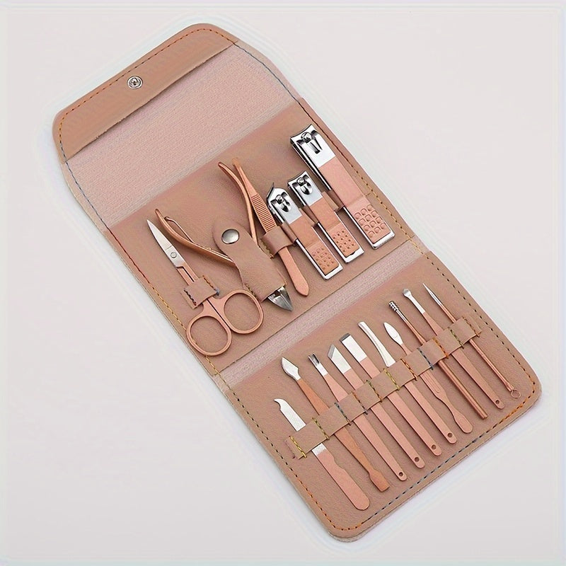 Nail Clippers Manicure Tool Set, With Portable Travel Case, Cuticle Nippers And Cutter Kit, Professional Nail Clippers Pedicure Kit, Grooming Kit For Travel