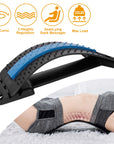 Back Massage Stretching Device Multi-Level Lumbar Spinal Support Stretcher Herniated Disc Upper Lower Back Pain Relief