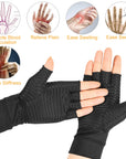 Arthritis Glove Compression Arthritis Gloves Breathable & Moisture Wicking Fabric Gloves for Men Women Relieve Arthritis Symptoms Raynauds Disease & C