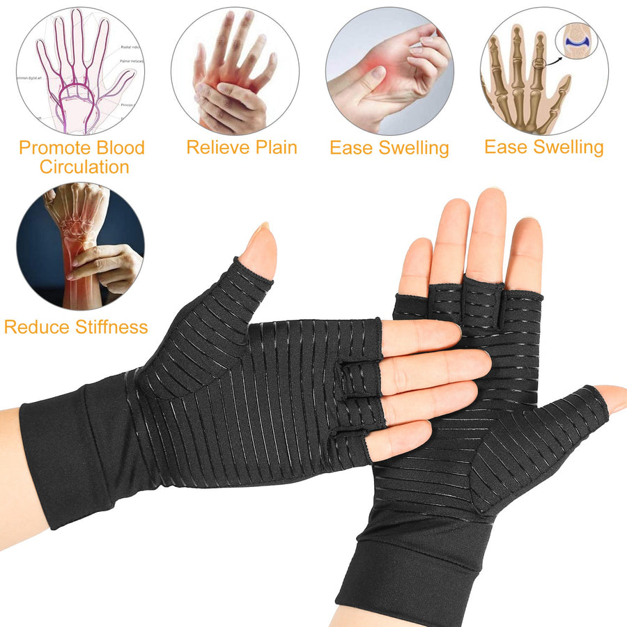 Arthritis Glove Compression Arthritis Gloves Breathable & Moisture Wicking Fabric Gloves for Men Women Relieve Arthritis Symptoms Raynauds Disease & C