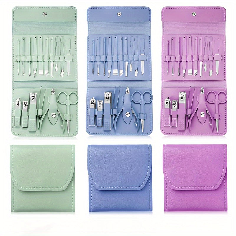 Nail Clippers Manicure Tool Set, With Portable Travel Case, Cuticle Nippers And Cutter Kit, Professional Nail Clippers Pedicure Kit, Grooming Kit For Travel